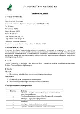 Algoritmos e Programação - Turma B