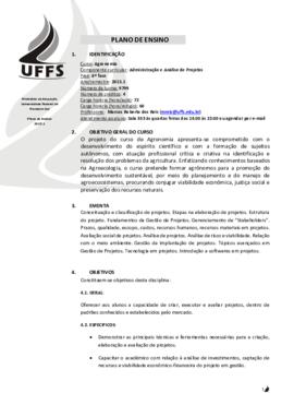 Administração e Análise de Projetos