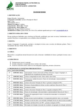 Leitura e Produção Textual I