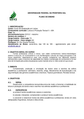 Leitura e Produção Textual II
