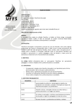 Filosofia da Educação