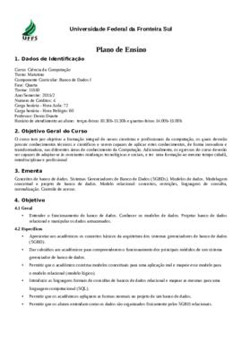 Banco de Dados I