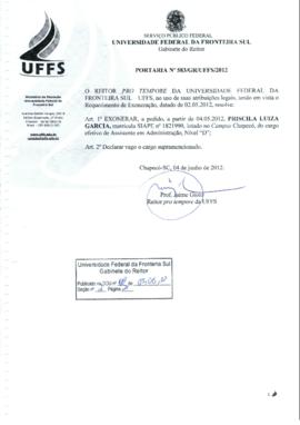 Portaria 583-GR-2012