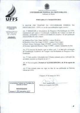 Portaria 174-GR-2013