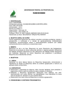 Bioquímica Agropecuária
