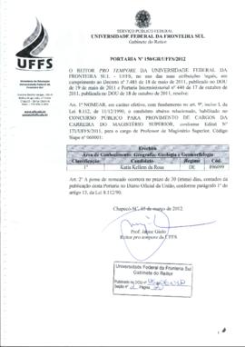 Portaria 150-GR-2012
