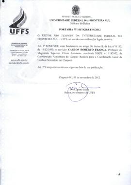 Portaria 1067-GR-2012