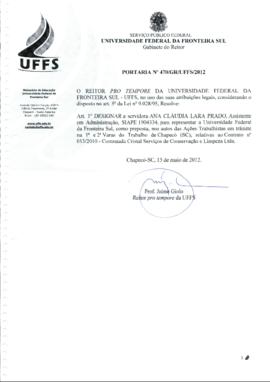 Portaria 470-GR-2012