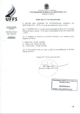 Portaria 707-GR-2011