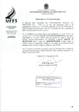 Portaria 377-GR-2012