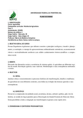História da Agricultura
