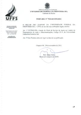 Portaria 752-GR-2011