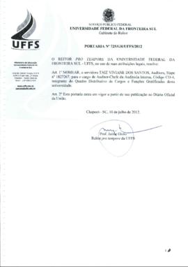 Portaria 725-GR-2012