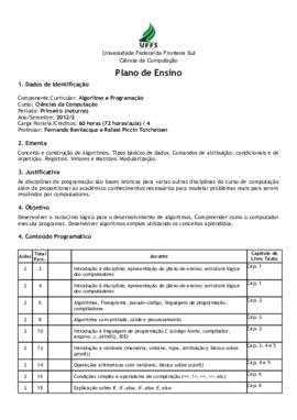 Algoritmos e Programação