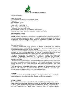Leitura e Produção Textual I