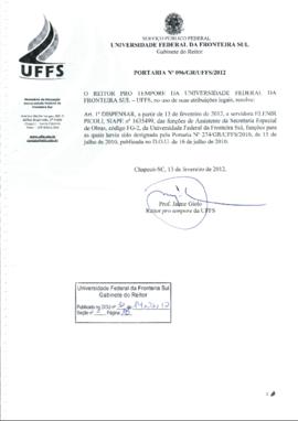 Portaria 096-GR-2012