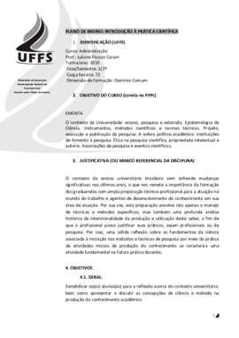 Introdução à Prática Científica