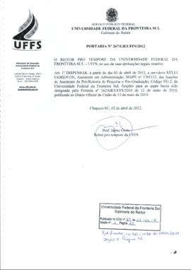 Portaria 267-GR-2012
