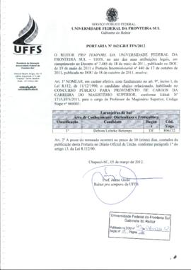 Portaria 162-GR-2012