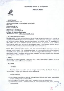 Fundamentos da Crítica Social