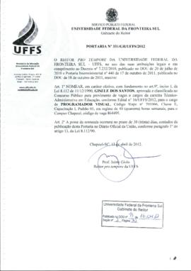 Portaria 331-GR-2012