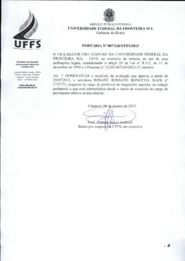 Portaria 007-GR-2013