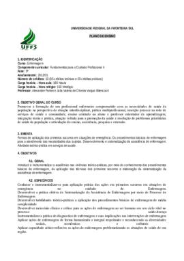 Fundamentos para o Cuidado Profissional II