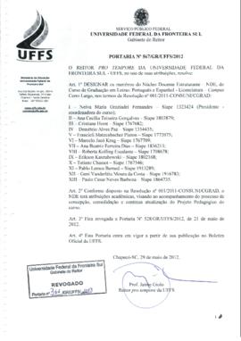 Portaria 567-GR-2012