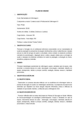 Contexto Social e Profissional de Enfermagem III