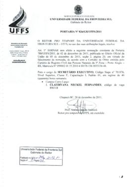 Portaria 826-GR-2011