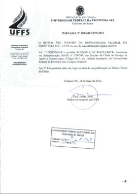 Portaria 503-GR-2012