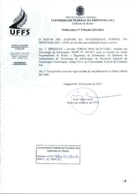 Portaria 578-GR-2012