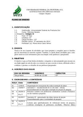 Estágio Curricular Supervisionado II