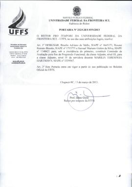 Portaria 212-GR-2013