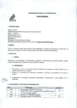 Introdução ao Pensamento Social