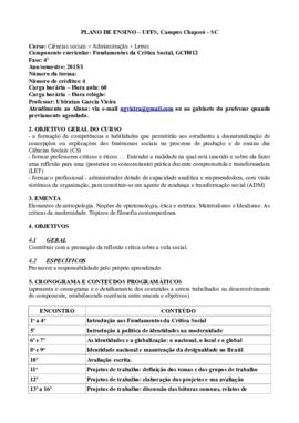 Fundamentos da Crítica Social