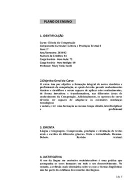 Leitura e Produção Textual I