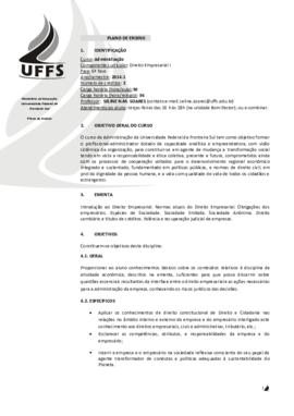 Direito Empresarial I