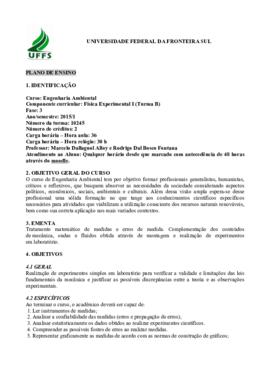 Física Experimental I - Turma B