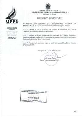 Portaria 426-GR-2012