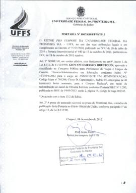 Portaria 1007-GR-2012