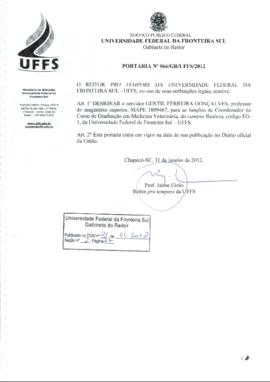 Portaria 066-GR-2012