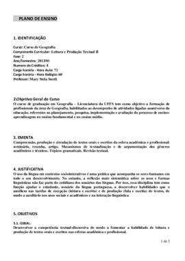 Leitura e Produção Textual II