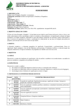 Estudos da Significação I - Semântica e Pragmática