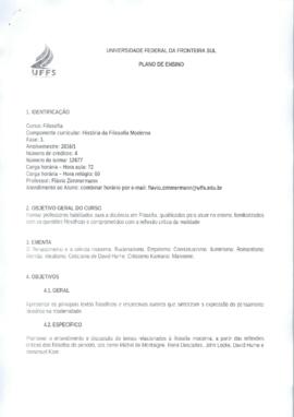 História da Filosofia Moderna