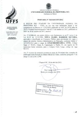 Portaria 362-GR-2012