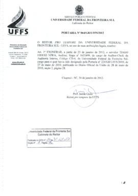 Portaria 064-GR-2012
