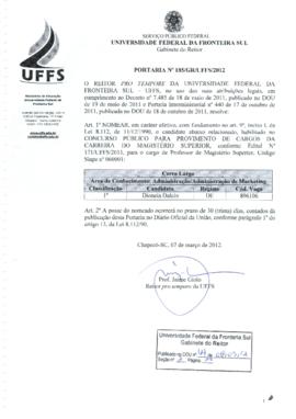 Portaria 185-GR-2012