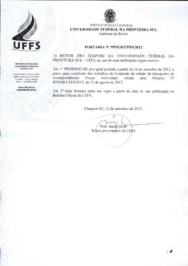Portaria 955-GR-2012