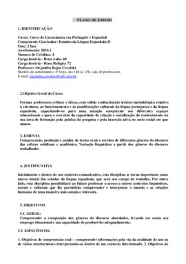 Estudos da Língua Espanhola II